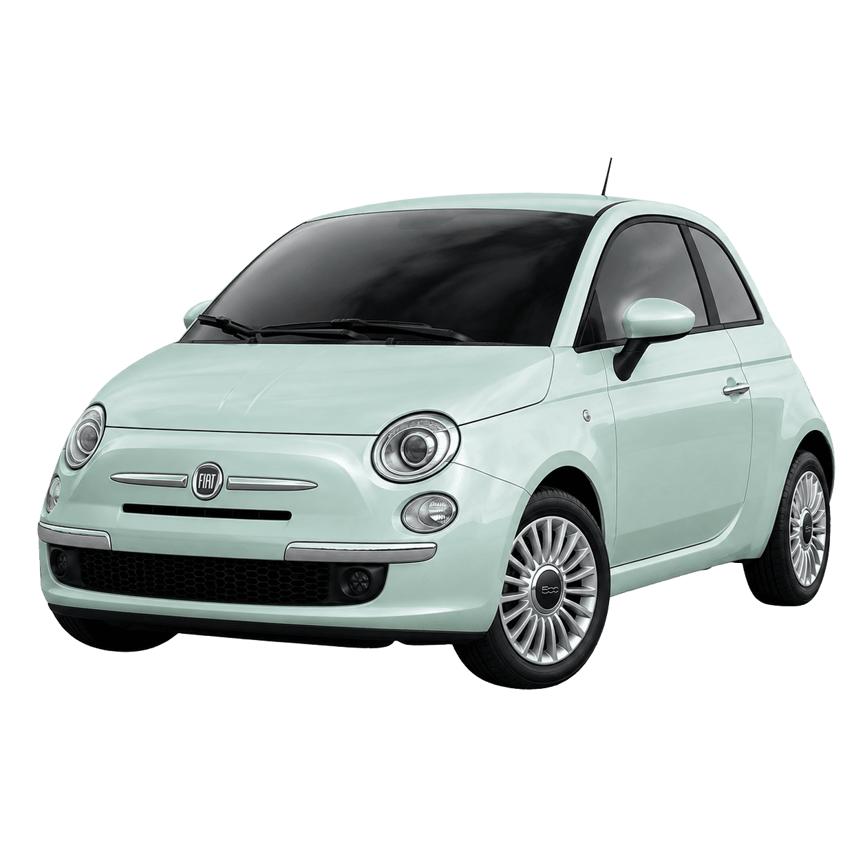 Fiat 500 compact hire car for easy local driving in Huddersfield