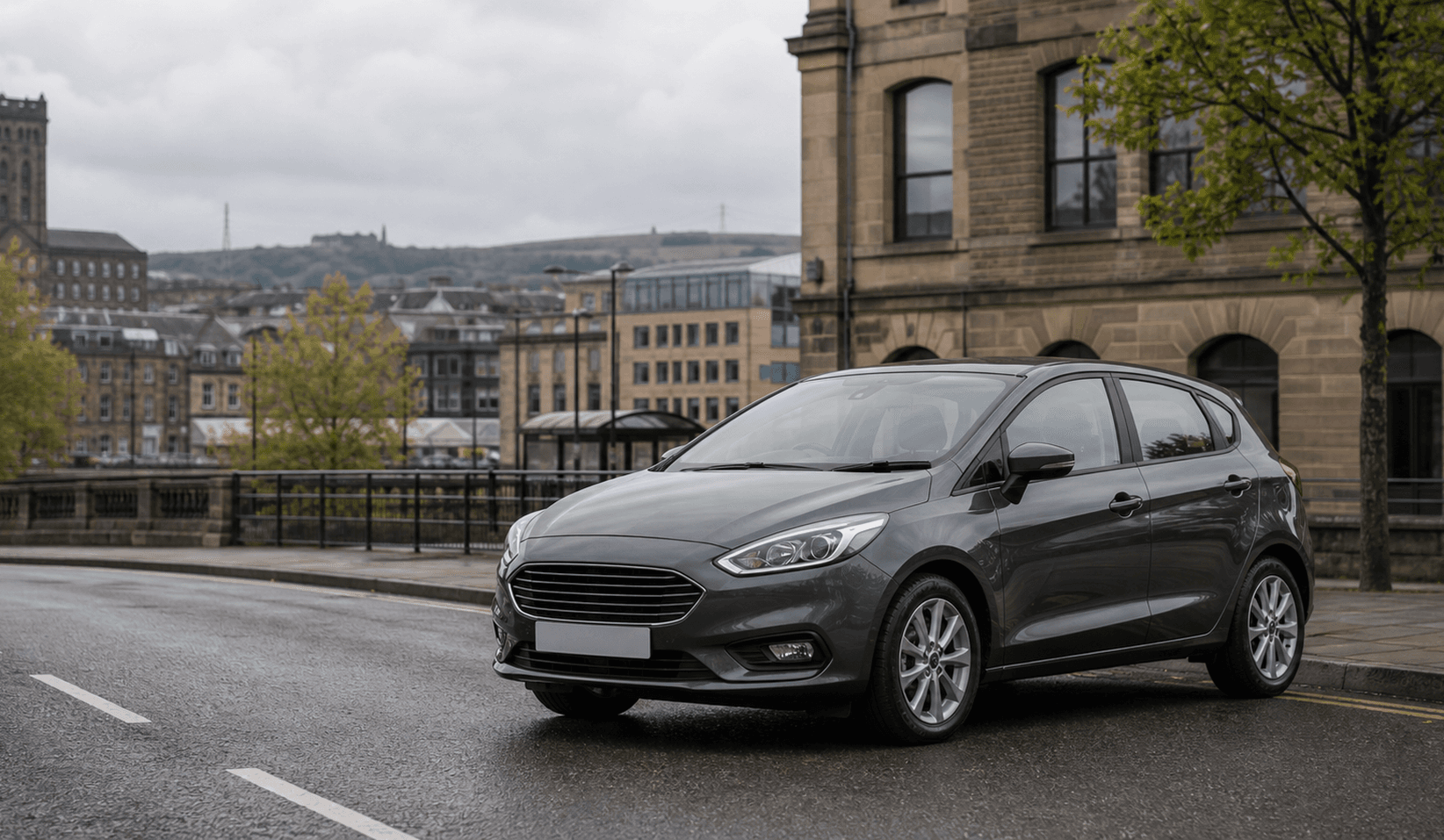 Compact hire car ready for practical travel around Halifax